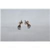 Image 2 : ONE PAIR OF 14KT YELLOW GOLD DIAMOND STUD EARRINGS, STAMPED 14KT, SET WITH TWO (2) ROUND BRILLIANT