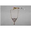 Image 1 : 14KT YELLOW GOLD DIAMOND PENDANT NECKLACE. STAMPED 14K. DIAMOND: 0.26 CARAT, ROUND BRILLIANT,