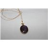 Image 2 : 14K YELLOW GOLD AMMOLITE PENDANT NECKLACE. NATURAL AMMOLITE: 5.00 CARAT CUT: MODIFIED OVAL