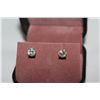 Image 3 : ONE PAIR OF YELLOW GOLD FOUR CLAW DIAMOND STUD EARRINGS, STAMPED 14KT, SET WITH TWO (2) ROUND