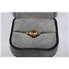 Image 1 : STAMPED 10KT YELLOW GOLD DIAMOND GEMSTONE RING. NATURAL CITRINE 0.48 CARAT ACCOMPANIED BY 0.04