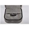 Image 1 : STAMPED 14KT WHITE GOLD DIAMOND RING. NATURAL BLACK DIAMONDS 0.40 CARAT, ROUND, CLARITY: NA