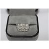 Image 1 : ONE LADIES 18KT WHITE GOLD HAND FASHIONED CUSTOM DESIGNED FLORAL STYLE DIAMOND RING. STAMPED 18KT