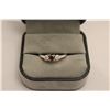 Image 1 : ONE LADIES STERLING SILVER CUSTOM MADE THREE STONE DIAMOND RING. ONE (1) ROUND BRILLIANT CUT