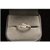 Image 1 : 14KT WHITE GOLD DIAMOND RING. STAMPED 14K, SET WITH NATURAL DIAMONDS 0.24 CARAT. ROUND AND BAGETTE
