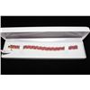 Image 1 : STERLING SILVER GOLD PLATED RUBY BRACELET. STAMPER 925, NATURAL RUBY: 5.46 CARAT. MARQUISE CUT,