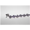 Image 2 : STAMPED 925 STERLING SILVER TANZANITE BRACELET SET WITH NATURAL TANZANITE 15.75 CARAT, PEAR AND