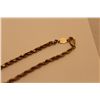 Image 2 : 14KT YELLOW GOLD- 22" LONG DIAMOND CUT ROPE CHAIN NECKLACE. 3 MM DIAMETER, WEIGHT 9.3 GRAMS