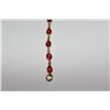 Image 2 : ONE LADIES 18KT YELLOW GOLD RUBY BRACELET. NATURAL RUBY 5.26 CARATS, OVAL CUT, PINKISH-RED ITEM