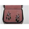 Image 2 : ONE 14KT LADIES BEZEL SET DIAMOND CUT EMERALD PENDANT AND ONE PAIR OF LADIES DROP STYLE