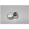 Image 5 : STERLING SILVER NATURAL TOPAZ RING. 17.12 CARAT, SLIGHTLY INCLUDED, MODIFIED ROUND OPTIX. 44.30