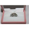 Image 1 : 14KT WHITE GOLD DIAMOND RING. NATURAL DIAMOND AND BLACK DIAMOND 0.48 CARAT, SI3 AVERAGE, ROUND CUT.