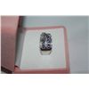 Image 2 : STERLING SILVER TANZANITE RING. NATURAL TANZANITE, 2.00 CARAT, OVAL CUT, SLIGHTLY INCLUDED, VIOLET