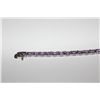 Image 2 : STERLING SILVER AMETHYST BRACELET. NATURAL AMETHYST 28.90 CARAT, SLIGHTLY INCLUDED, OVAL CUT, LIGHT