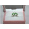 Image 1 : STERLING SILVER GARNET (TSAVORITE) RING, NATURAL GARNET 4.89 CARAT, OVAL CUT, SLIGHTLY INCLUDED,
