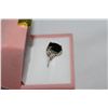 Image 2 : STERLING SILVER SAPPHIRE RING, SET WITH NATURAL SAPPHIRE 6.0 CARAT, OVAL CUT, HEAVILY INCLUDED,
