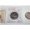 Image 3 : 1967 CANADIAN 50 CENT PIECE, ICCS GRADED MS-64 AND 1968 CANADIAN $1 COIN AND 1964 CANADIAN 50 CENT