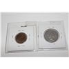 Image 2 : 1934 HONG KONG 1 CENT PIECE AND 1986 HONG KONG $5 COIN