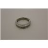 Image 1 : ONE LADIES 14KT WHITE GOLD DIAMOND SET WEDDING OR ANNIVERSARY RING. (MATCHES LOT #10) THE RINF IS