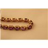 Image 3 : STAMPED 10KT YELLOW GOLD AMETHYST BRACELET. GEMSTONE: 19.00 CARATS ITEM WEIGHT: 10.57 GRAMS