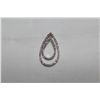 Image 2 : ONE WHITE GOLD LADIES CUSTOM MADE, MOVEABLE PEAR SHAPE DIAMOND PENDANT-SLIDER. STAMPED 10KT, SET