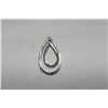 Image 3 : ONE WHITE GOLD LADIES CUSTOM MADE, MOVEABLE PEAR SHAPE DIAMOND PENDANT-SLIDER. STAMPED 10KT, SET