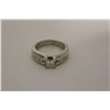 Image 4 : ONE LADIES 14KT WHITE GOLD DIAMOND SET ENGAGMENT OR DRESS RING. THE RING IS 6MM WIDE AND FEATURES A