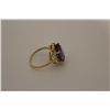 Image 2 : 10KT GOLD-STAMPED OVAL AMETHYST, 7.11 CARAT, SI-TREATED DRESS RING. INCLUDES APPRAISAL