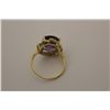 Image 3 : 10KT GOLD-STAMPED OVAL AMETHYST, 7.11 CARAT, SI-TREATED DRESS RING. INCLUDES APPRAISAL