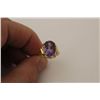 Image 5 : 10KT GOLD-STAMPED OVAL AMETHYST, 7.11 CARAT, SI-TREATED DRESS RING. INCLUDES APPRAISAL