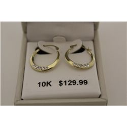 ONE PAIR OF 10KT GOLD EARRINGS. RETAIL $129.99