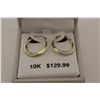 Image 1 : ONE PAIR OF 10KT GOLD EARRINGS. RETAIL $129.99