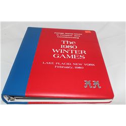 POSTAGE STAMP ISSUES IN COMPLETE SETS COMMEMORATING THE 1980 WINTER GAMES, LAKE PLACID, NEW YORK