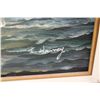 Image 2 : J. HARVEY 24" X 36"  OIL ON CANVAS, "UNTITLED- FRENCH FLAG TALL SHIP"
