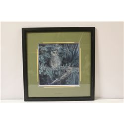JANET E. MARSHALL, 13" X 14" LIMITED EDITION, HAND SIGNED, FRAMED PRINT "THE BIRDS OF NEW ZEALAND"