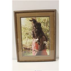 SIMON COMBES, 18" X 24" LIMITED EDITION FRAMED PRINT "MASAI", SIGNED AND NUMBERED 307/850
