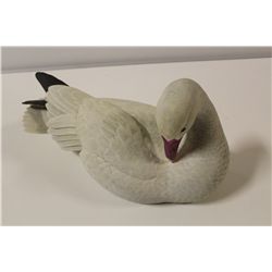 HAND CARVED ROSS' GOOSE, SIGNED WAYNE JONES, DATED 95