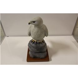 HAND CARVED EAGLE ON ROCK, LARGE