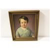 Image 1 : UNSIGNED, OIL ON CANVAS, PORTRAIT OF A CHILD. "P. PEEL" WRITTEN ON REVERSE