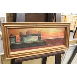 L.D DUPDIKE (20TH CENTURY) SKETCH FOR MURAL, OIL ON BOARD, INSCRIBED ON REVERSE. SKETCH FOR CAIRO