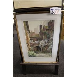 E. W. HASLEHUST (BRITISH XX) PAIR OF WATER COLOURS DEPICTING COTTAGE SCENES. 20" X 13"