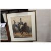 Image 1 : POLISH ARTIST, WATERCOLOUR. MILITARY MEN ON HORSEBACK. 9" X 8"