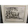 Image 2 : BALTARD AFTER PAINTING BY PAULUS POTTER (DUTCH 1625-1654) ETCHING OF A COW. 4" X 5.5"