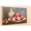 Image 2 : WATERCOLOUR, SIGNED MIDDLE RIGHT "J.R." ENGLISH CIRCA 1860. STILL LIFE WITH RED APPLES.