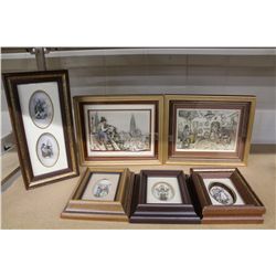 LOT OF 6 ANTON PIECK 3D FRAMED ART PIECES