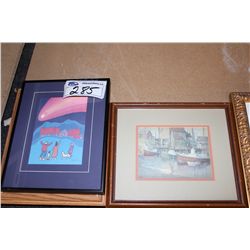 LOT OF 8 ASSORTED SMALL FRAMED PRINTS