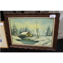 36" X 24" OIL ON CANVAS, SIGNED CANTROW