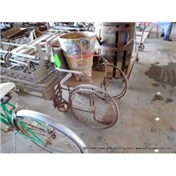 WOODEN WHEEL CHAIR AND BASKET