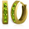 Image 1 : 14k Solid Gold 1.00ct Peridot Earrings