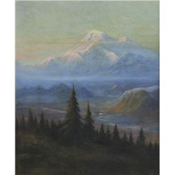 Albert Bierstadt-Puyallup River Valley and Mount Rainier